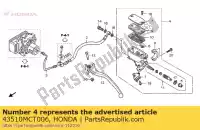 43510MCT006, Honda, subassy. do cilindro, rr. mestre do freio (nissin) honda fjs nss 250 400 600 2005 2006 2008 2009 2010 2011 2012, Novo