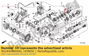 Honda 90244HA0000 porca, trava, 60 mm - Lado inferior