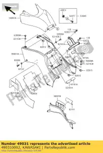 kawasaki 490310002 latch kvf650d9f - Bottom side