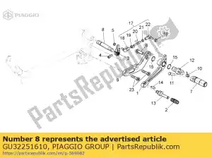 Piaggio Group GU32251610 lever pin - Bottom side