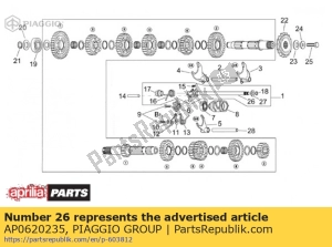 aprilia AP0620235 albero del cambio + molla cpl. - Il fondo