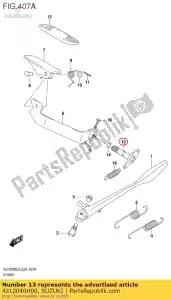 Suzuki 4312040H00 arm comp. rem - Onderkant