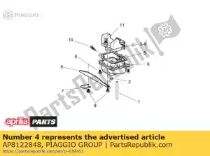 Piaggio Group AP8122848 suporte assy. - Lado inferior