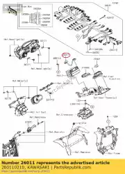 Here you can order the wire-lead,battery(+) zx600r9f from Kawasaki, with part number 260110210: