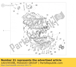 Aprilia 1A019559B, Vorgelegebuchse blau, OEM: Aprilia 1A019559B