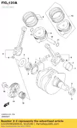 Here you can order the bearing,cranksh from Suzuki, with part number 1222939G000C0: