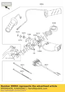 Kawasaki 999940408 poignées chauffantes z1000sx - La partie au fond