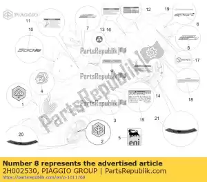 Piaggio Group 2H002530 plaque nominative mp3 - La partie au fond