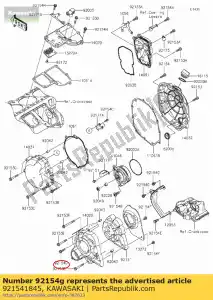 Kawasaki 921541845 boulon, à bride, 6x28 - La partie au fond