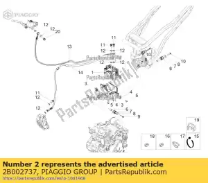 Piaggio Group 2B002737 suporte inferior - Lado inferior