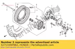 Here you can order the tire(irc) from Honda, with part number 42711KRP982: