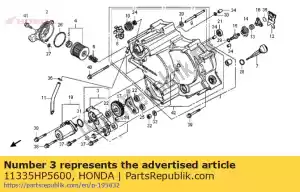 Honda 11335HP5600 cubierta comp, reducir - Lado inferior