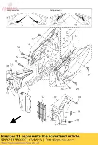 yamaha 5PW2413B0000 emblema - Lado inferior