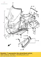 9461100A10, Suzuki, window,cowling suzuki gsx 1100 1985 1986, New