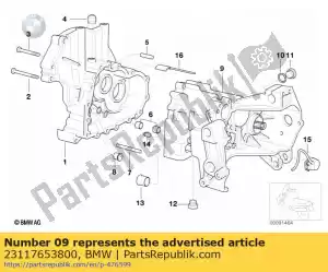 bmw 23117653800 carter de transmission, noir - La partie au fond