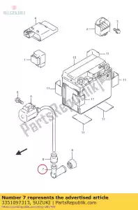 suzuki 3351097313 capuchon, bougie d'allumage - La partie au fond