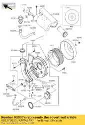 Qui puoi ordinare morsetto, 7,3 mm js550-a5 da Kawasaki , con numero parte 920373025: