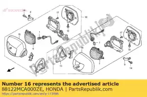 honda 88122MCA000ZE huisvesting, l. (l) * r287m * (r287m bloedsteenrood metallic) - Onderkant