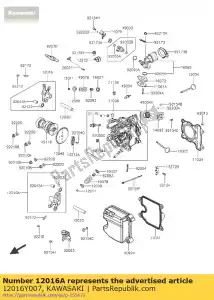 kawasaki 12016Y007 arm-rocker, em sc125agf - Lado inferior