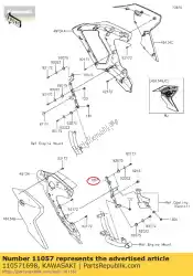 Qui puoi ordinare 01 staffa, protezione, sinistra da Kawasaki , con numero parte 110571698: