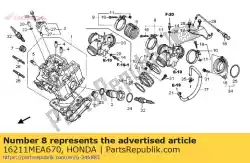 isolator, carburateur van Honda, met onderdeel nummer 16211MEA670, bestel je hier online: