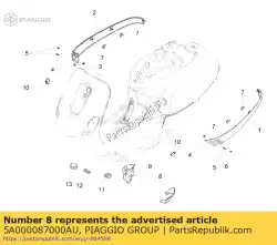 Aquí puede pedir alerón de cubierta de Piaggio Group , con el número de pieza 5A000087000AU: