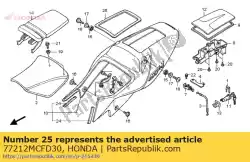Aquí puede pedir goma, capota del asiento de Honda , con el número de pieza 77212MCFD30: