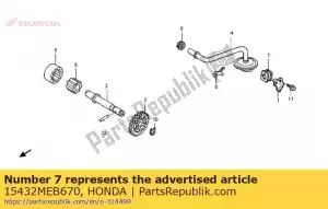 honda 15432MEB670 arandela, tubo de eliminación de aceite - Lado inferior