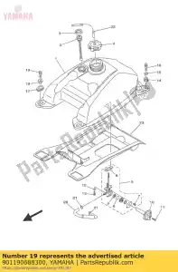 yamaha 901190688300 bout, met ring - Onderkant