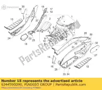 6244590090, Piaggio Group, Flap de acesso do fusível direito gilera piaggio fuoco mp mp3 125 250 300 400 500 2006 2007 2008 2009 2010 2011 2012 2013, Novo