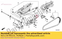 Aqui você pode pedir o descrição não disponível em Honda , com o número da peça 90113KYK910: