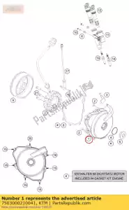 ktm 7503000210041 cubierta de encendido - Lado inferior