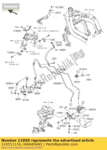 kawasaki 110551116 beugel er650c9f - Onderkant