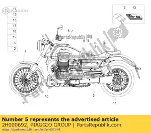 Piaggio Group 2H000692 decalco dx-sx 