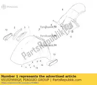 65102900GP, Piaggio Group, garde-boue avant     , Nouveau