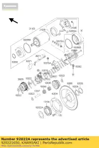 Kawasaki 920221650 sluitring, 32,2x50x1,0 - Onderkant