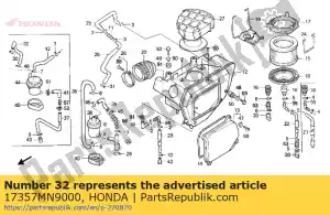 Honda 17357MN9000 tube, respiration du moteur - La partie au fond