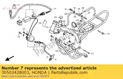 sluitring, cap van Honda, met onderdeel nummer 30503428003, bestel je hier online: