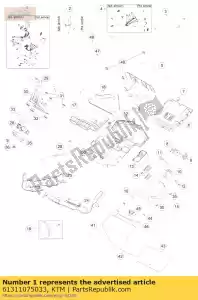 ktm 61311075033 hoofdkabelboom cpl. - Onderkant