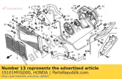 Aquí puede pedir depósito, reserva radiador de Honda , con el número de pieza 19101MFGD00: