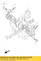 5915104A01, Suzuki, cover,caliper suzuki rg gamma c gsx  f fu fu2 gsxr w fc rgv 3 sp r r750 r1100 r750x r750r rg250f rg500 rg250cffc rg500c gsx600fuu2 gsx750f gsx600f 250 500 600 750 1100 , New