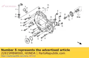 honda 22815MBW000 veer, koppelingshendel - Onderkant