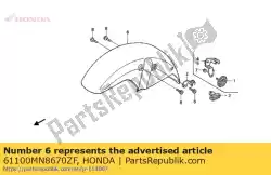 geen beschrijving beschikbaar op dit moment van Honda, met onderdeel nummer 61100MN8670ZF, bestel je hier online: