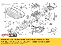 Aprilia AP8212787, Rechter richtingaanwijzer f.lens, OEM: Aprilia AP8212787