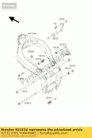 921511650, Kawasaki, perno, bridado, 10x267 zx900-e1p kawasaki zx 900 2000 2001, Nuevo