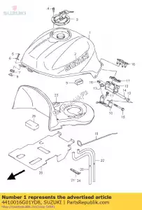 Suzuki 4410016G01YD8 tank, brandstof - Onderkant