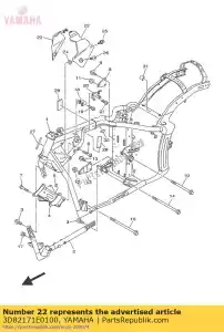 yamaha 3D82171E0100 couverture, côté 5 - La partie au fond