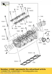 Here you can order the head-comp-cylinder zr800cds from Kawasaki, with part number 110080759: