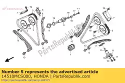 Qui puoi ordinare tenditore comp., cam chai da Honda , con numero parte 14510MCS000: