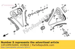 Honda 14510MCS000 tenditore comp., cam chai - Il fondo